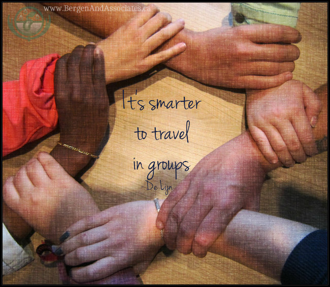 It's smarter to travel in groups.  A quote by De Lyn.